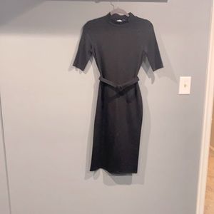 Zara Basics Black Knit Dress